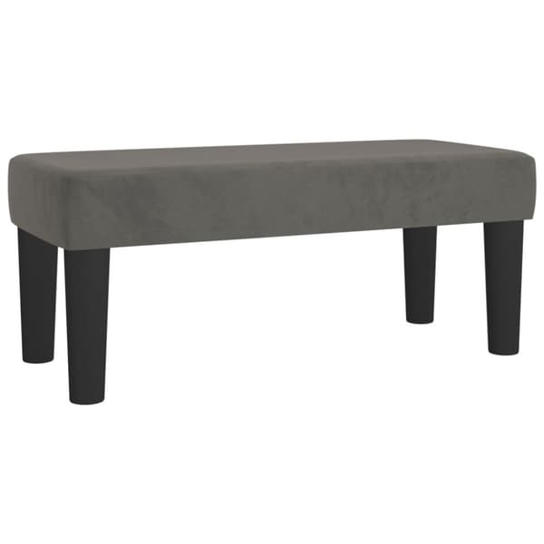 Ramsäng med madrass mörkgrå 100x200 cm sammet