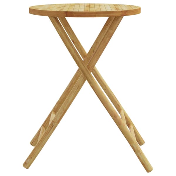 Hopfällbart trädgårdsbord Ø55x75 cm bambu
