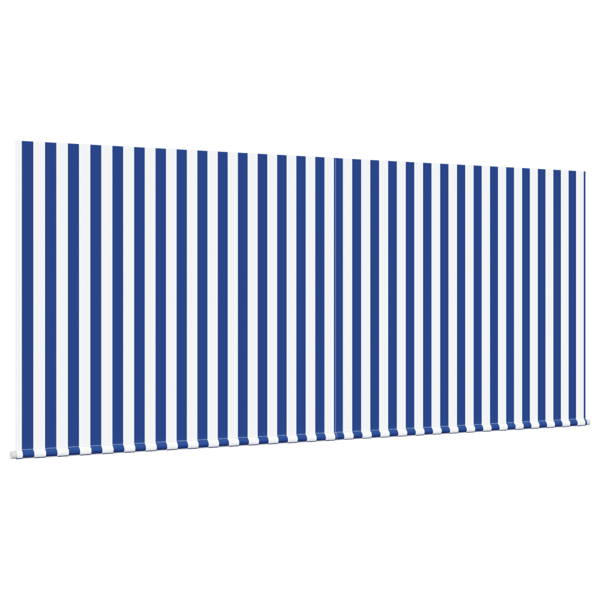 Utfällbar markis Blå och Vit 350 x 250 cm