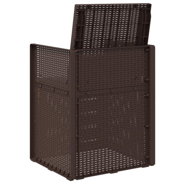 Trädgårdsmatstolar 2 pcs Brun och ljusgrå PP