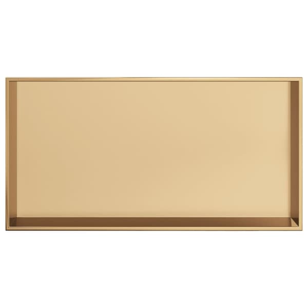 Duschnisch borstad guld 62x32x9 cm rostfritt stål
