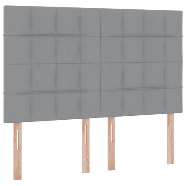 Förvaringssäng med madrass Ljusgrå 140 x 190 cm Polyester