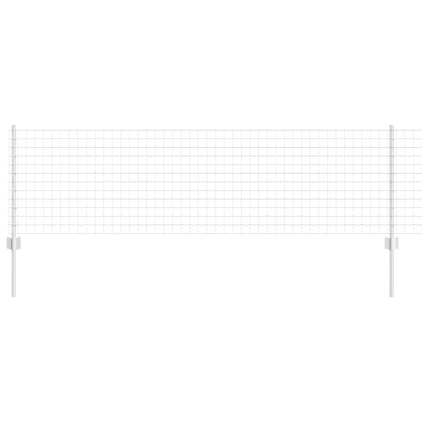 Stängsel med stolpe Silver 0,6 x 25 m Stål