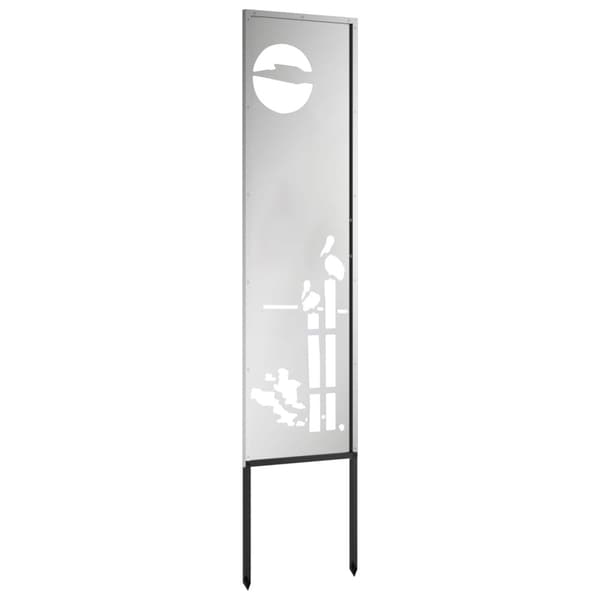 Trädgårds integritetsskärm Silver 32 x 140 cm Galvaniserat stål
