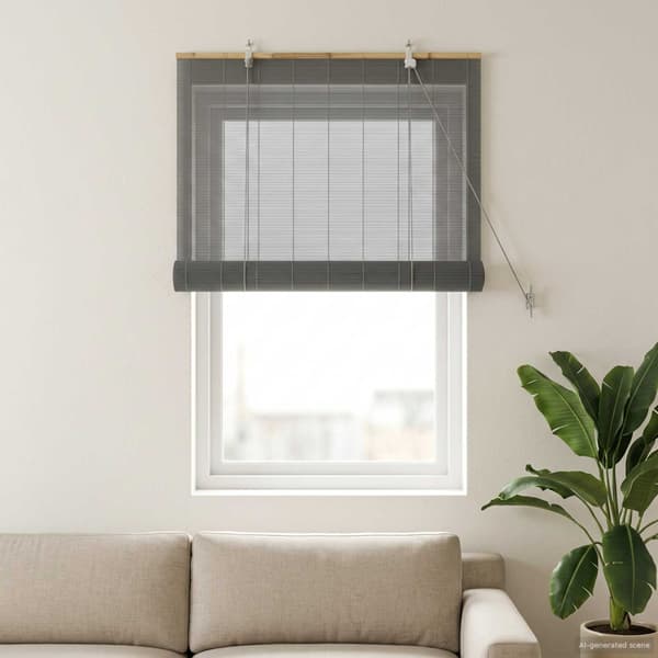 Rullgardin Grå 60 x 160 cm Bambu