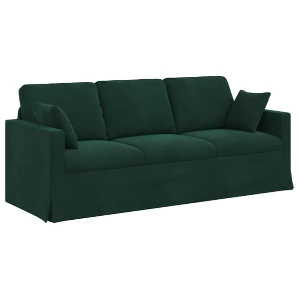 Soffa Mörkgrön 198 x 78 x 80 cm Sammet