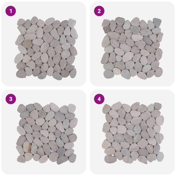 Pebble Tiles Taupe 30 x 30 cm Flodsten