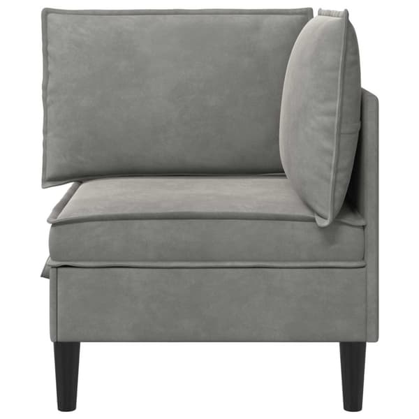 Soffa med förvaring Ljusgrå Sammet