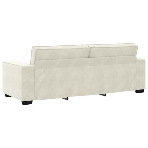 3-sitssoffa gräddvit 220x78x84 cm sammet