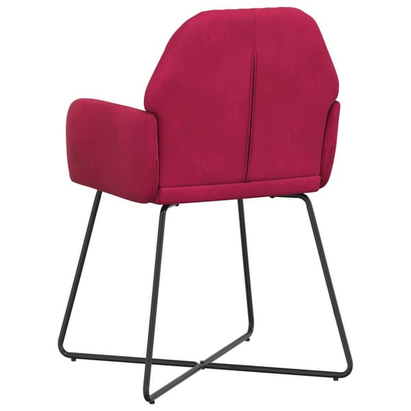 Matstolar 2 pcs Sammet Vinröd 55 x 50 x 84 cm