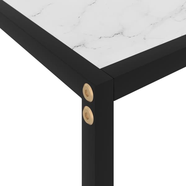 Konsolbord vit 120x35x75 cm härdat glas
