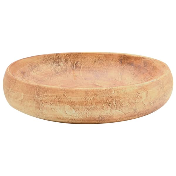 Handfat brun oval 59x40x15 cm keramik