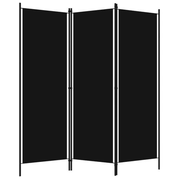 Rumsavdelare 3 paneler svart 150x180 cm