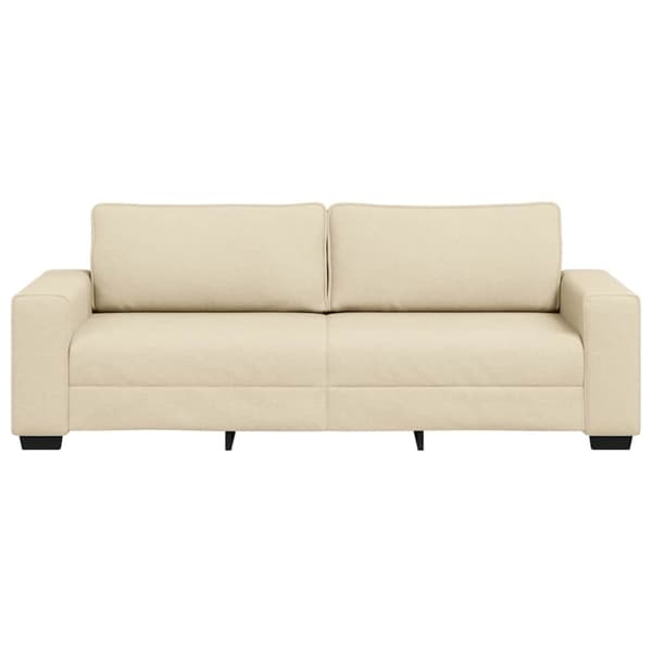 3-sitssoffa krämfärgad 220x77x82 cm tyg