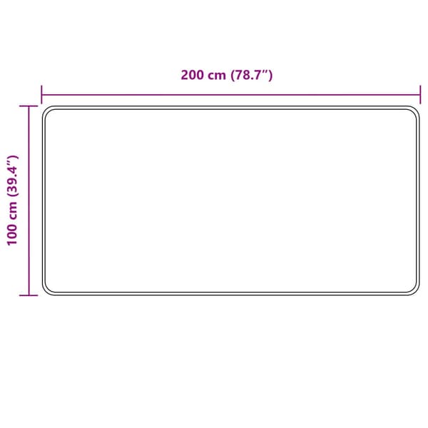 Mattlöpare MARSA Grå 100 x 200 cm Polyester och PVC
