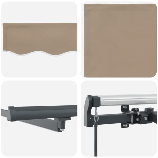 Utfällbar markis Beige 500 ×350 cm tyg