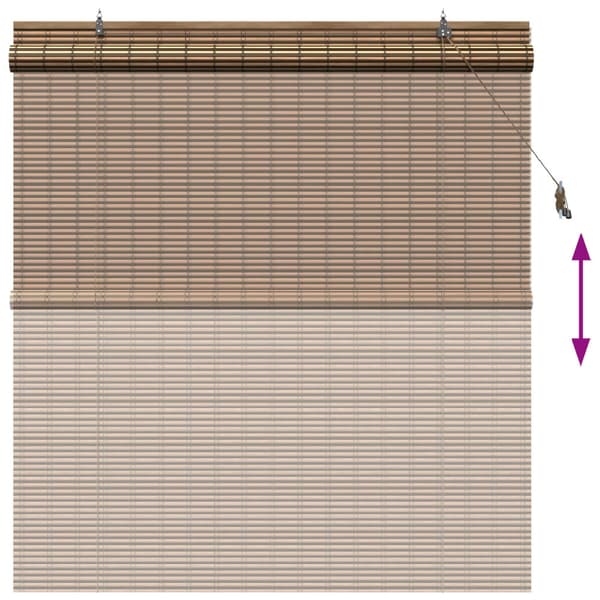 Rullgardin Brun 130 x 160 cm Bambu