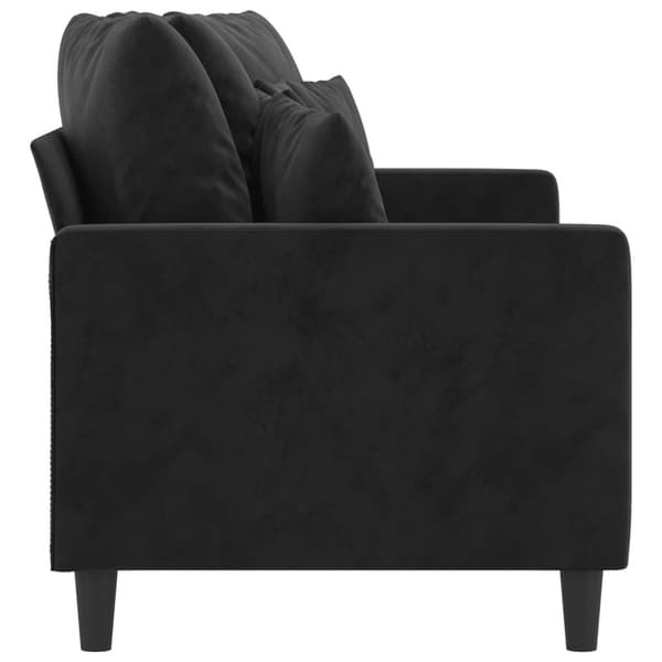 Soffa 2-sits svart 140 cm sammet