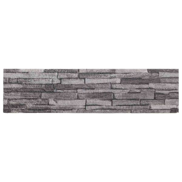 Väggpaneler 10 pcs Antracit 100 x 25 cm EPS Skum