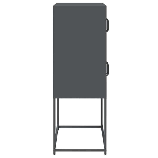 Highboard antracit 68x39x107 cm stål