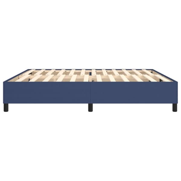 Boxspring-sängram blå 200x200 cm tyg