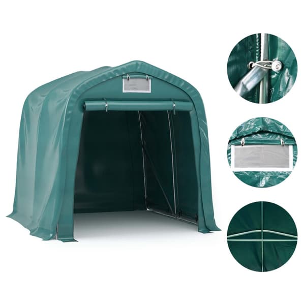 Garagetält PVC 1,6x2,4 m grön