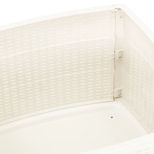 Trädgårdsbord vit 53x53x40 cm plast