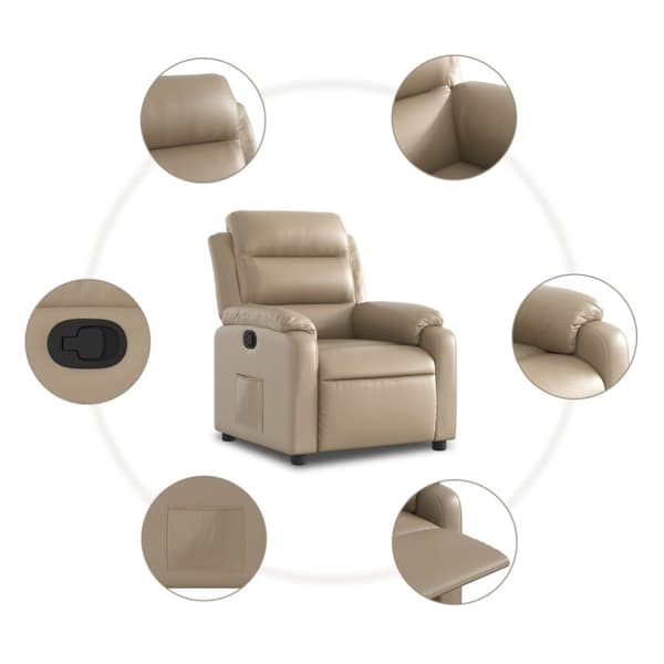 Reclinerfåtölj cappuccino konstläder