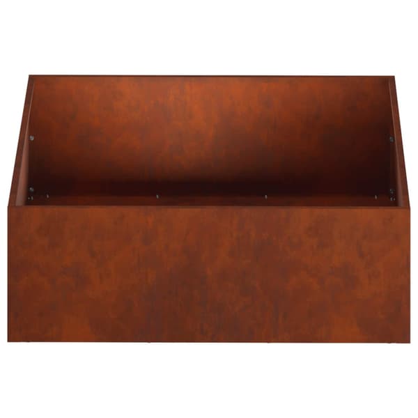 Trädgårdsplanterare 2 st Rostig 60 x 60 x 20 cm