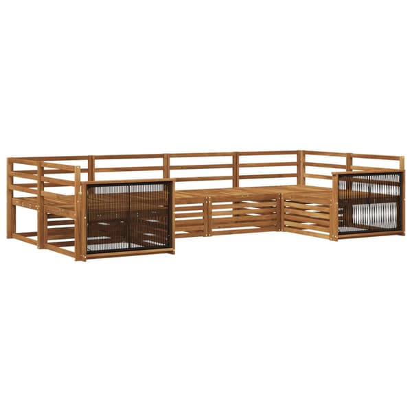 Utomhussoffset 6 pcs Naturlig