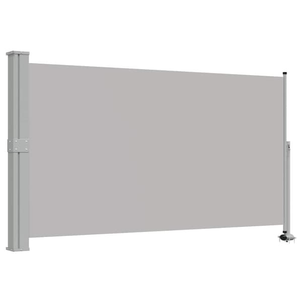 Infällbar sidomarkis 140 x 300 cm grå