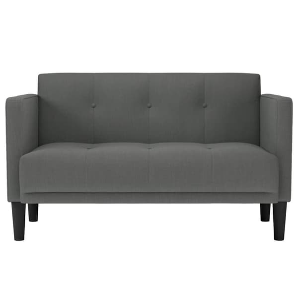 Loveseat soffa mörkgrå 111 cm tyg