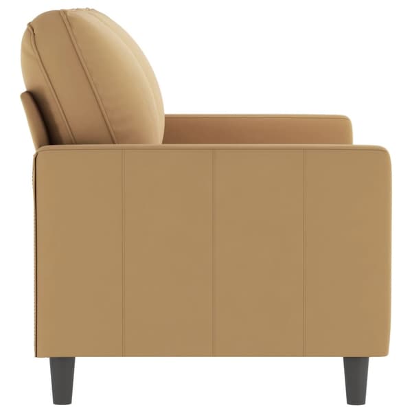 2-sitssoffa brun 120 cm sammet