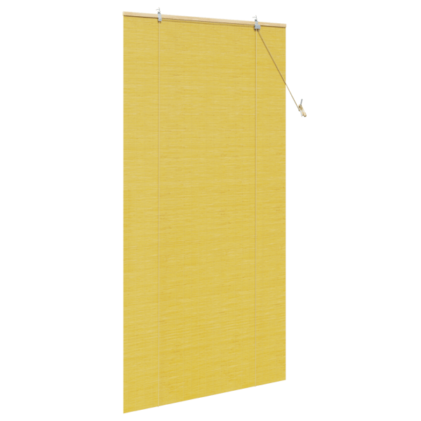 Rullgardin med gardiner Gul 100 x 220 cm Bambu