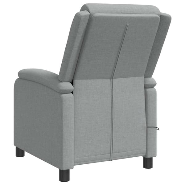 Massagefåtölj Ljusgrå Tyg