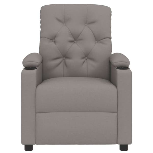 Massagefåtölj taupe tyg