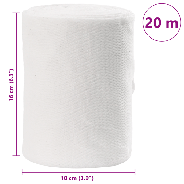 Avloppsrör Vit 16 x 2000 cm tyg