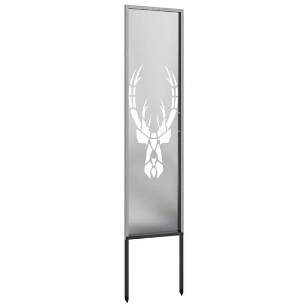 Trädgårds integritetsskärm Silver 32 x 140 cm Rostfritt stål