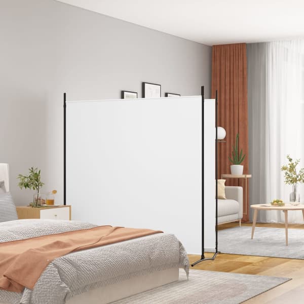 Rumsavdelare 2 paneler vit 348x180 cm tyg