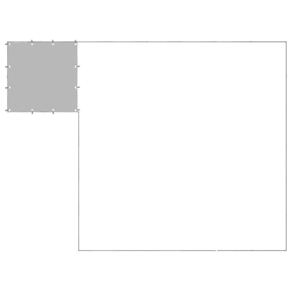 Hundgård silver 12,1 m² stål
