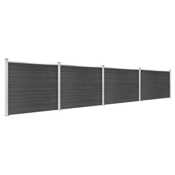 Staketpaneler WPC 699x146 cm grå