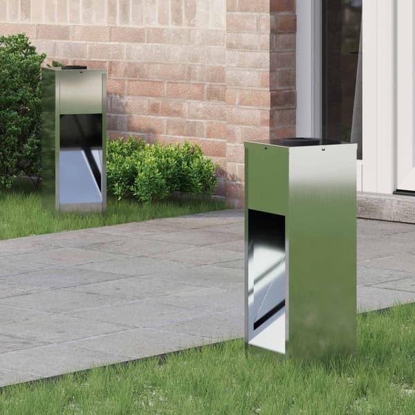 Solcell LED-vägbelysning 2 pcs Silver Galvaniserad
