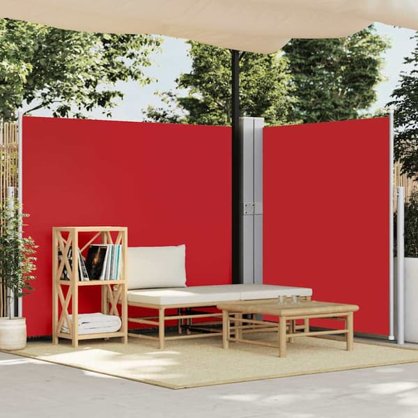 Infällbar sidomarkis 170x1200 cm röd