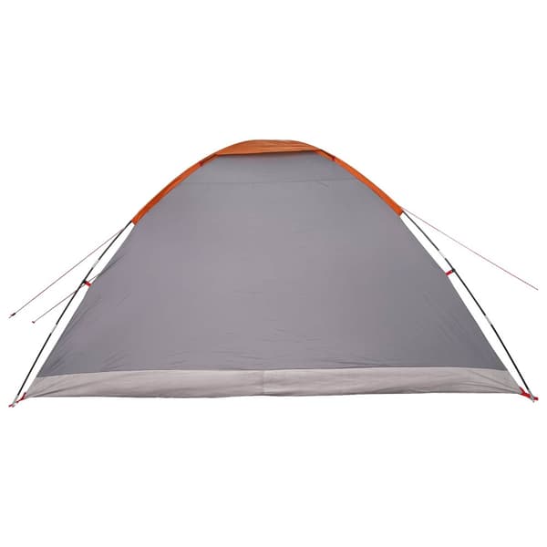 Campingtält Grå och orange 6 personer Polyester och Stål