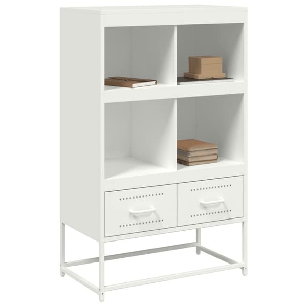 Högskåp vit 68x39x111,5 cm stål