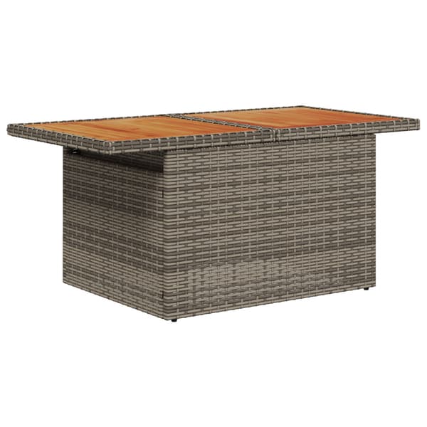 Trädgårdsoffset med lagring 6 pcs Grå Poly rattan