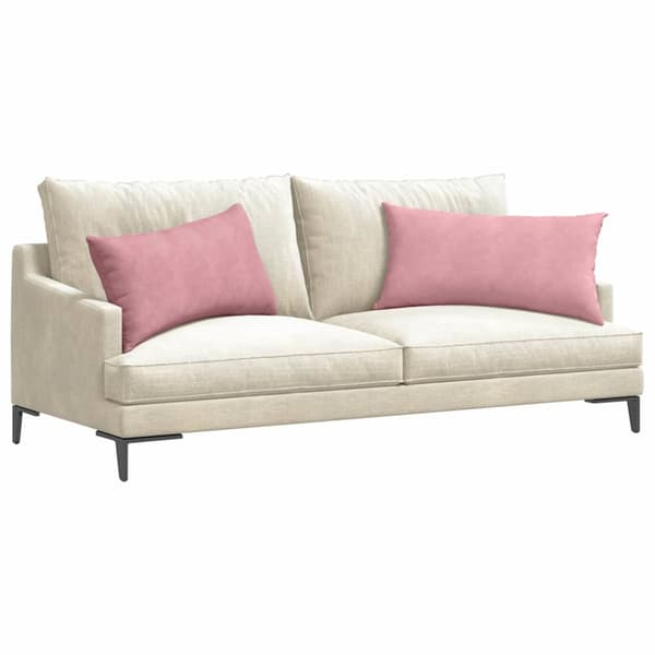 Sofakuddar 2 pcs Rosa 80 x 40 cm Kordread tyg