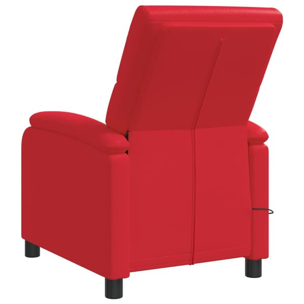 Massagefåtölj Röd Konstläder