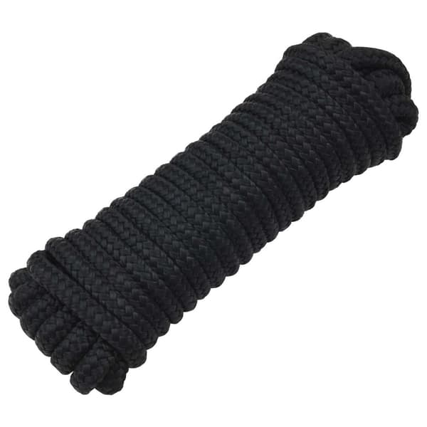 Båtsnöre 12 m 1 Svart Polyester