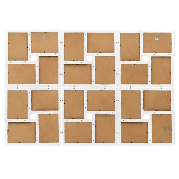 Fotoram för 24x(10x15 cm) bilder vit MDF